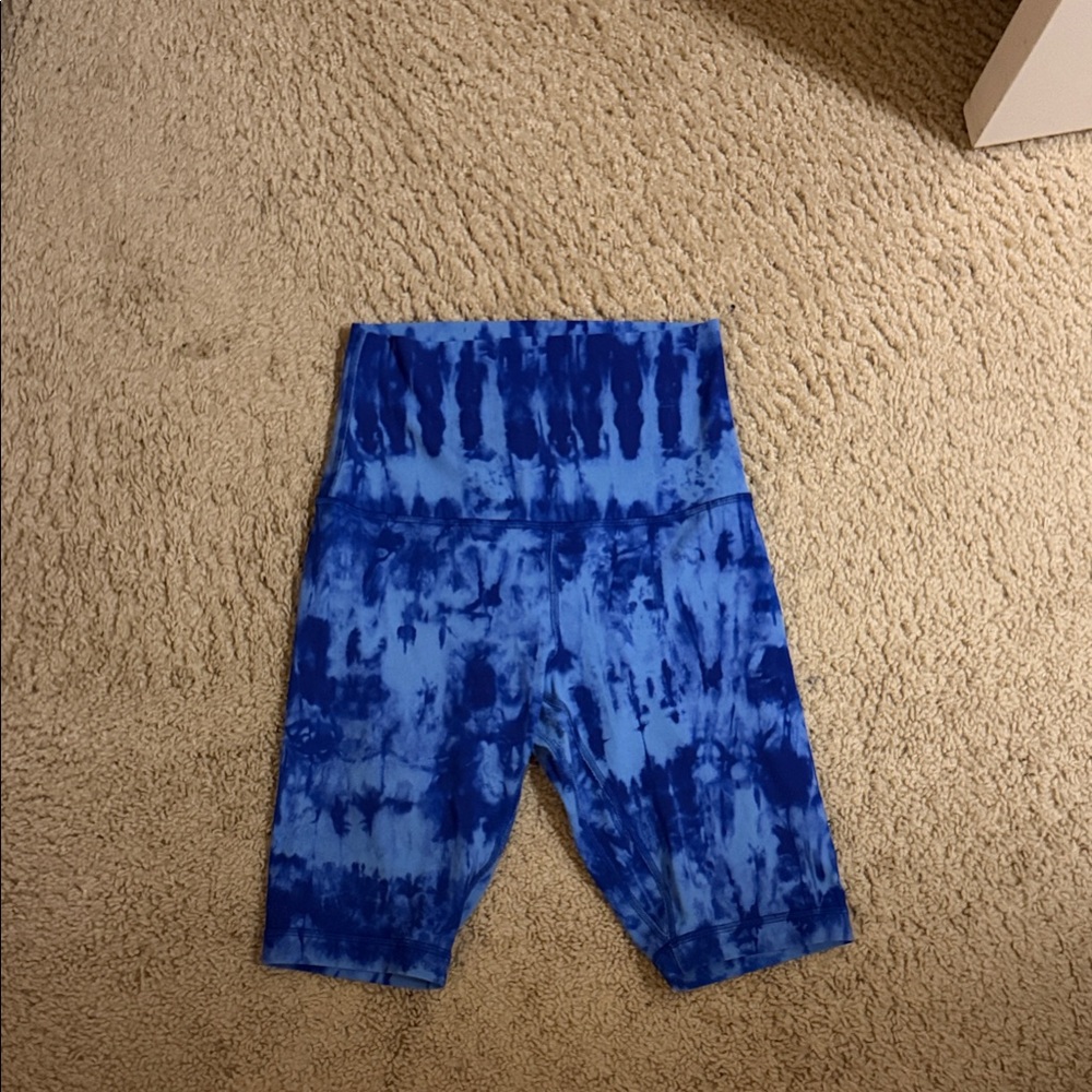 Blue Tie-Dye women’s biker shorts